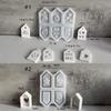 Hollow House Shapes Silicone Mold Letter Rainbow Resin Dropping Mold  Holiday Party Gifts