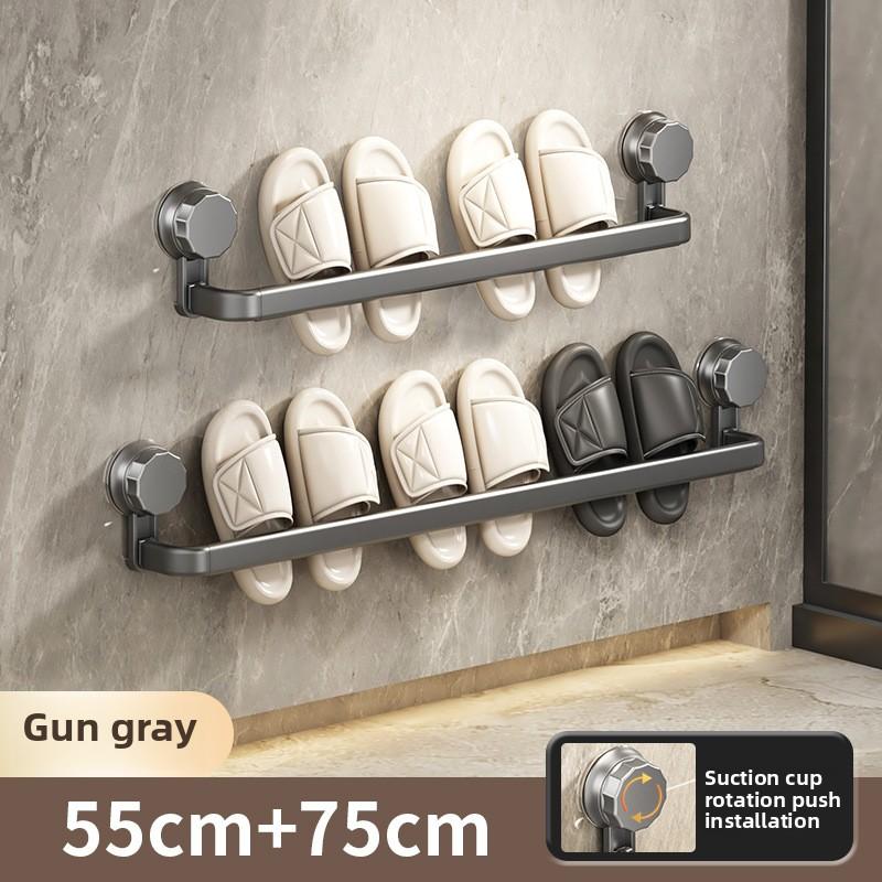 Bathroom Slipper Rack Wall-mounted Non-punching Toilet Toilet Shoe Drain Rack Storage Artifact Rack Suction Cup