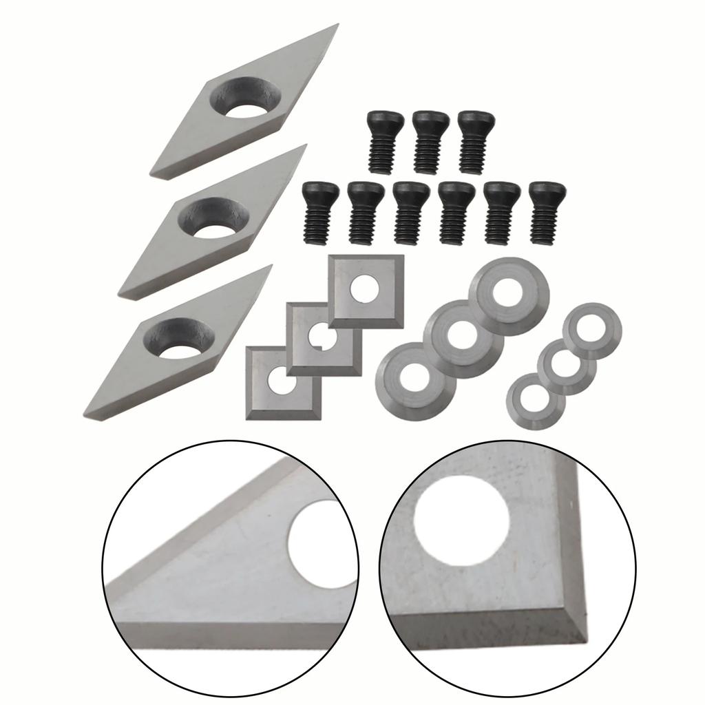 Carbide Cutters Inserts Set Lathe Turning Tools Include 4 Types Of Cutting Tools Woodworking Tools For Wood Lathe Turning Tools