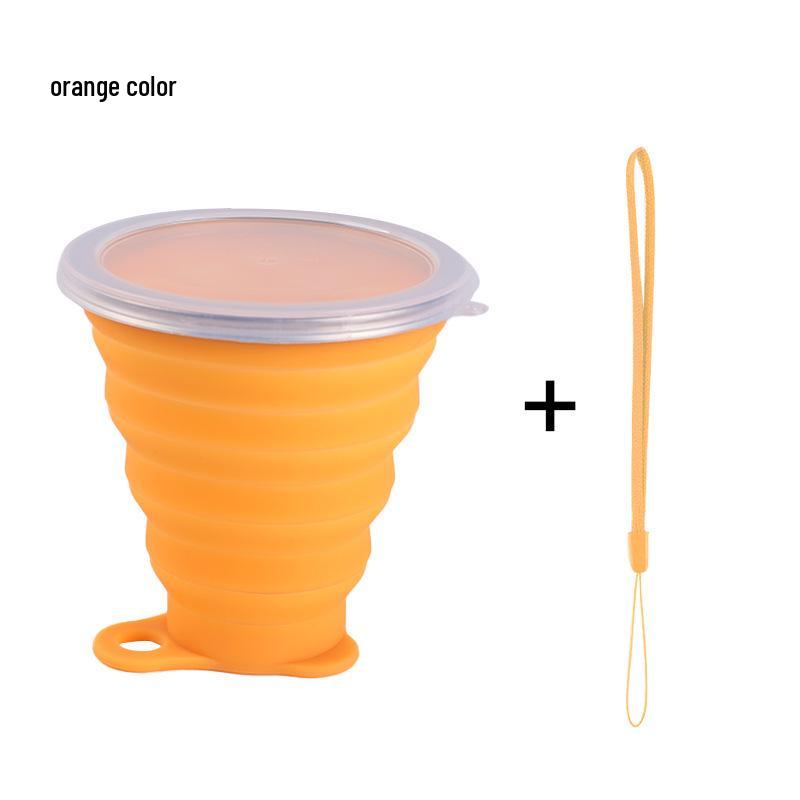 Portable Silicone Foldable Water Cup - High Temp Resistant, Food Safe, Ideal for Outdoor Sports and Travel.