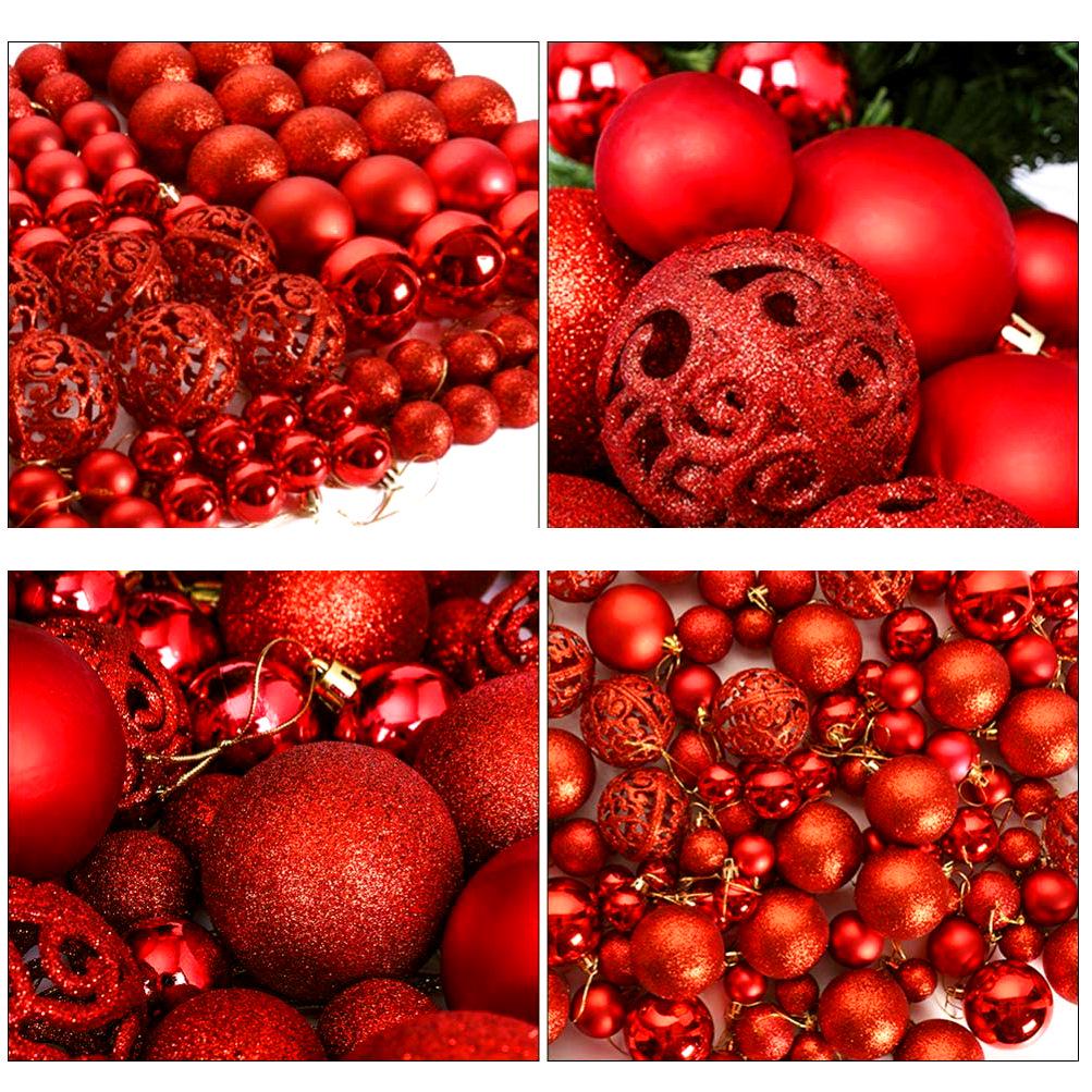 Electroplated Irregular Painted Plastic Christmas Ornament Set 100-Pack