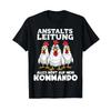 Fun T Shirt With Gerunisex Text Team Leader Chickens Black S Vintage Stylish Fashion Stretched Breathable Homme Soft Casual