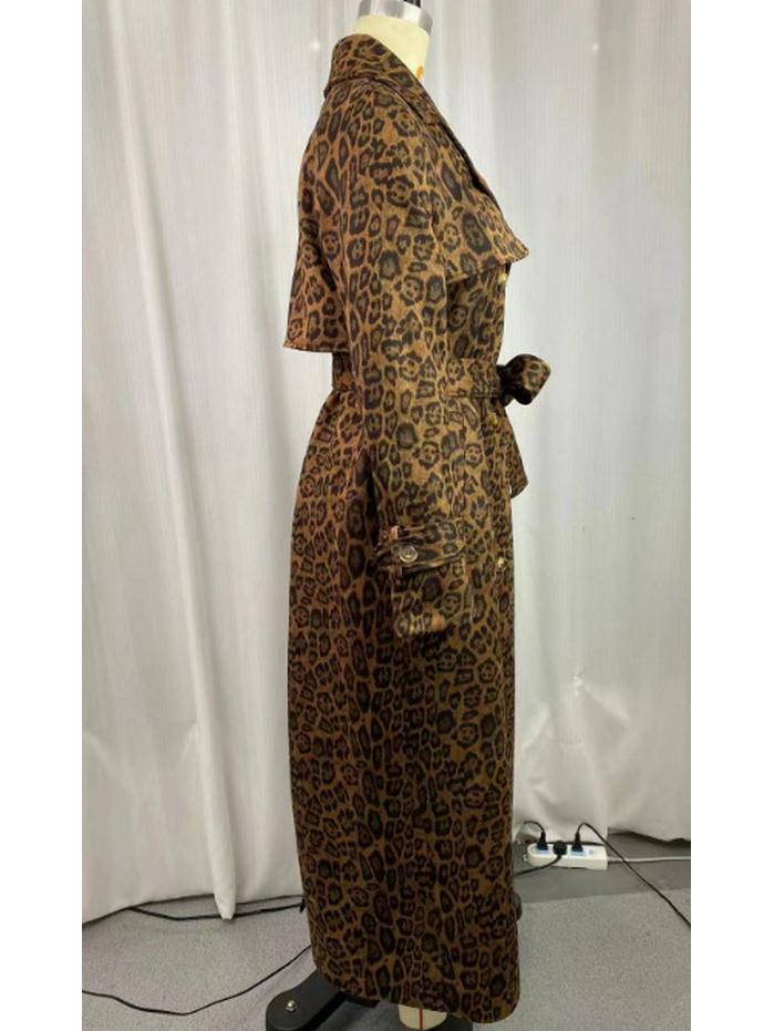 Vintage French Temperament Women's Brown Tie-Belt Long Coat - Autumn/Winter 2026 Collection