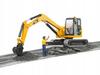 Caterpillar Bagger mit Figur Bruder 02466 Profi Serie 1:16