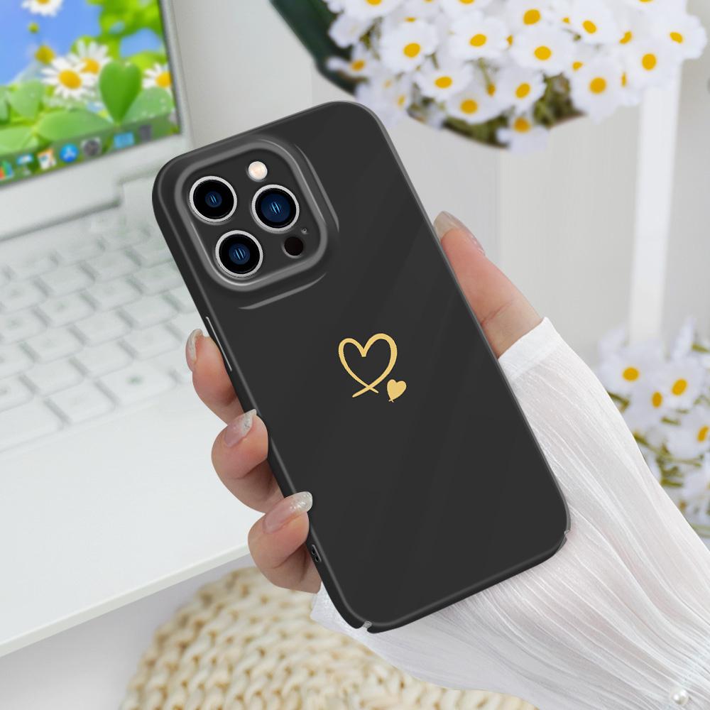 Simple Love Phone Case For iPhone 13 12 11 7 8 6 6S Plus Pro Max Mini X XS XR SE 2020 2022 Film Hard Cover