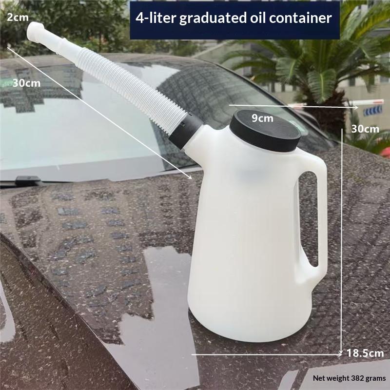 1 Stück Ölbehälter Aufbewahrungsdose Skala 1,2L-5L Ölkanne Ölmesskanne Ölspender Mit Ausgießdeckel Für Auto-Garage