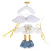 Roupa para Boneca Obitsu 11cm, Conjunto de Roupa Anjo & Diabo, Conjunto de 4 Peças (Conjunto de Anjos) - Inclui Calções, Moletom e Calças