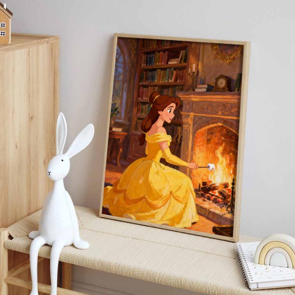 Disney Diamond Painting DIY Belle Cozy Fireplace Diamond Art Painting Set for Home Office Decoration Handmade Gifts