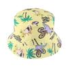 Summer Cotton Sun Hat For Kids Boys Girls Double Sided Bucket Hat Cartoon Cute Dinosaur Print Fisherman Cap Panama Chilldren