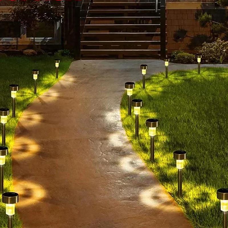 10pcs Outdoor Solar Lights Garden Lights Solar Powered Lamp Lantern Waterproof Landscape Lighting Pathway Yard Decoration