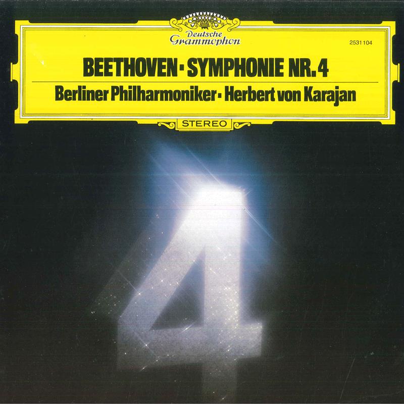 LP Record HERBERT VON KARAJAN, BERLINER PHILH - Beethoven Symphonie Nr4 B-dur, Op60 2531104 DEUTSCHE GRAMMO 1977 Germany Classical Used