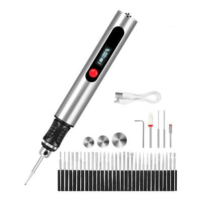 Ekstra Uzun Çalışma Süreli Kablosuz Döner Aletli Parlatma Kalemi USB-C Hızlı Şarj Dijital Güç Göstergesi