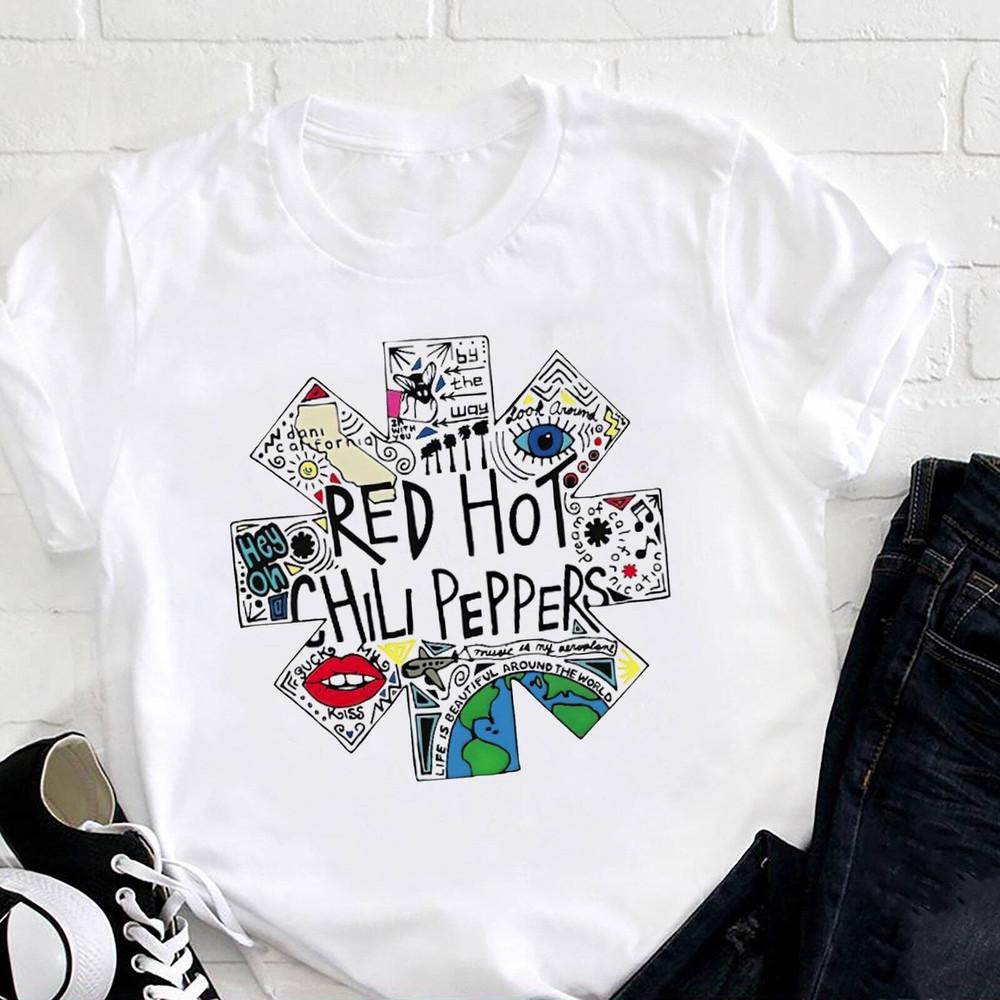 Graphic Red Hot Chili Peppers T-Shirt, Red Hot Chili Peppers 2024 Tour T-Shirt