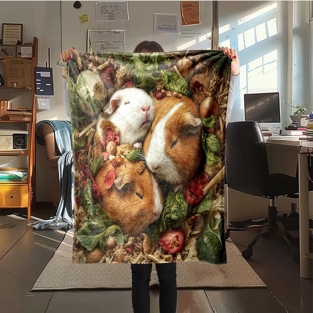 1Pc Cartoon Print Flannel Blanket, High Quality Comfortable for All Seasons, Home Decor, Warmth and Comfort, Perfect for Christmas Birthday Gift