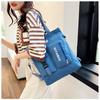 Canvas Tote Bag For Women Large Capacity Casual Shoulder Crossbody Urban Style