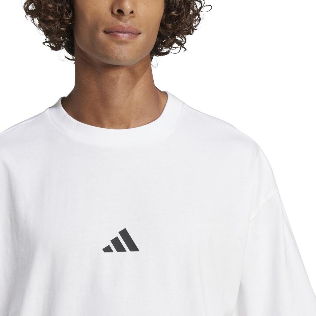 Adidas Logo Quick-Dry Comfortable Soft Short Sleeve T-Shirt Men Tops White JC5339