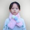 davebella Knit Snood Neck Warmer with Buttons for Girls and Solid Warm for Cold Weather Kids' Boys, Color, (3-Ball Pink)