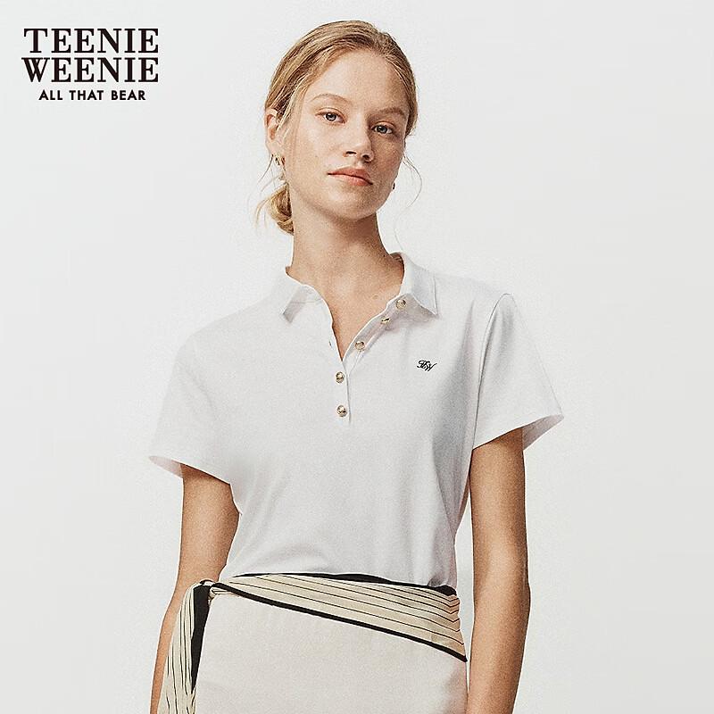 Teenie Weenie Women's Bear Letter Polo Shirt