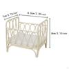 1:12 Miniature Crib Baby Doll Cradle Bed, Dollhouse Furniture with Mattress, Scenery