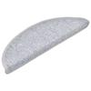 VidaXL 15x Tapis d'Escalier Tapis de Marche d'Escalier Protection d'Escalier Surface Antidérapante Intérieur Maison Gris 133879