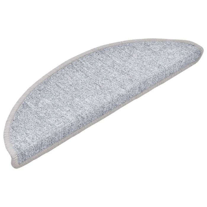 VidaXL 15x Tapis d'Escalier Tapis de Marche d'Escalier Protection d'Escalier Surface Antidérapante Intérieur Maison Gris 133879