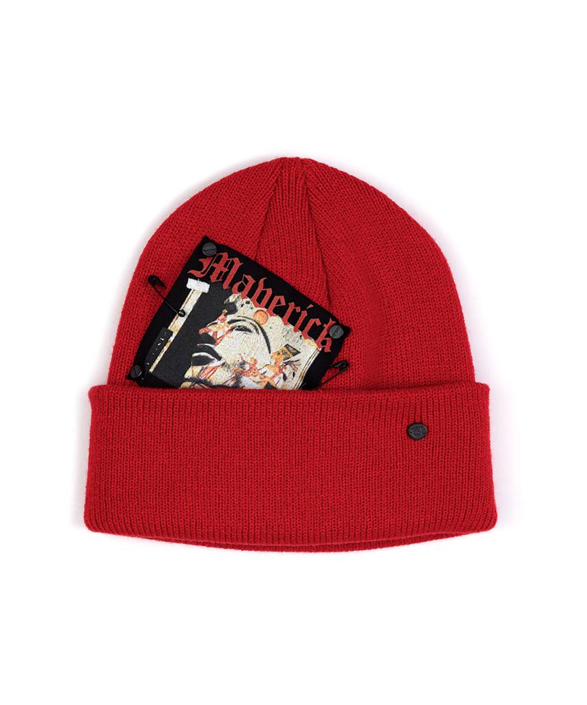 BLACKBLOND Bibbidi Maverick Patch Beanie (Red)