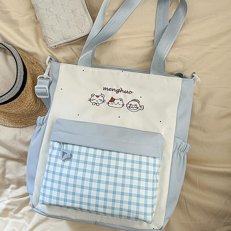 Cartoon Shoulder Bag Student Lightweight Crossbody Bag