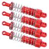 4Pcs Set Shock Absorbers Aluminum Alloy Spring Damper Accessory for MN 1 12 D90 RC CarRed