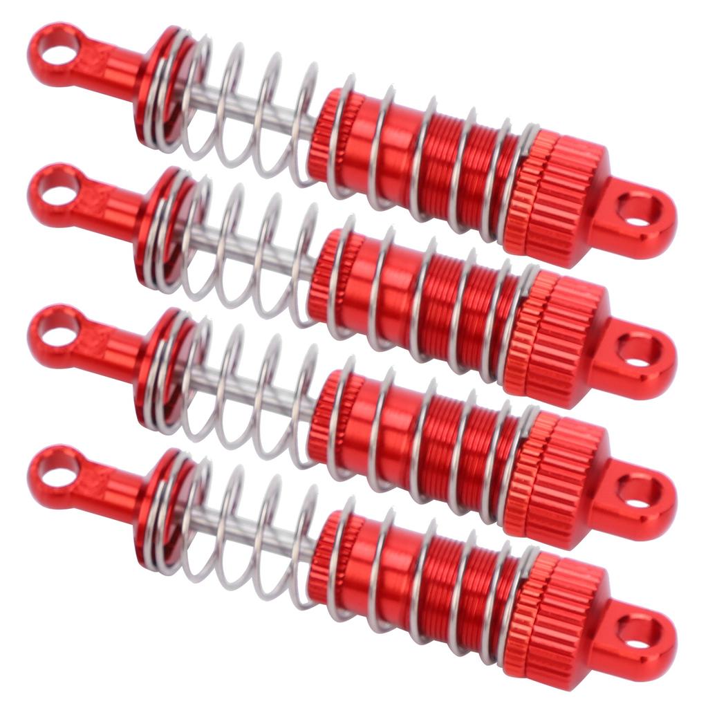 4Pcs Set Shock Absorbers Aluminum Alloy Spring Damper Accessory for MN 1 12 D90 RC CarRed