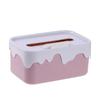 Square Plastic Tissue Box Home Tissue Container Car Napkins Holder Case Kitchen Organizer Simple and Stylish