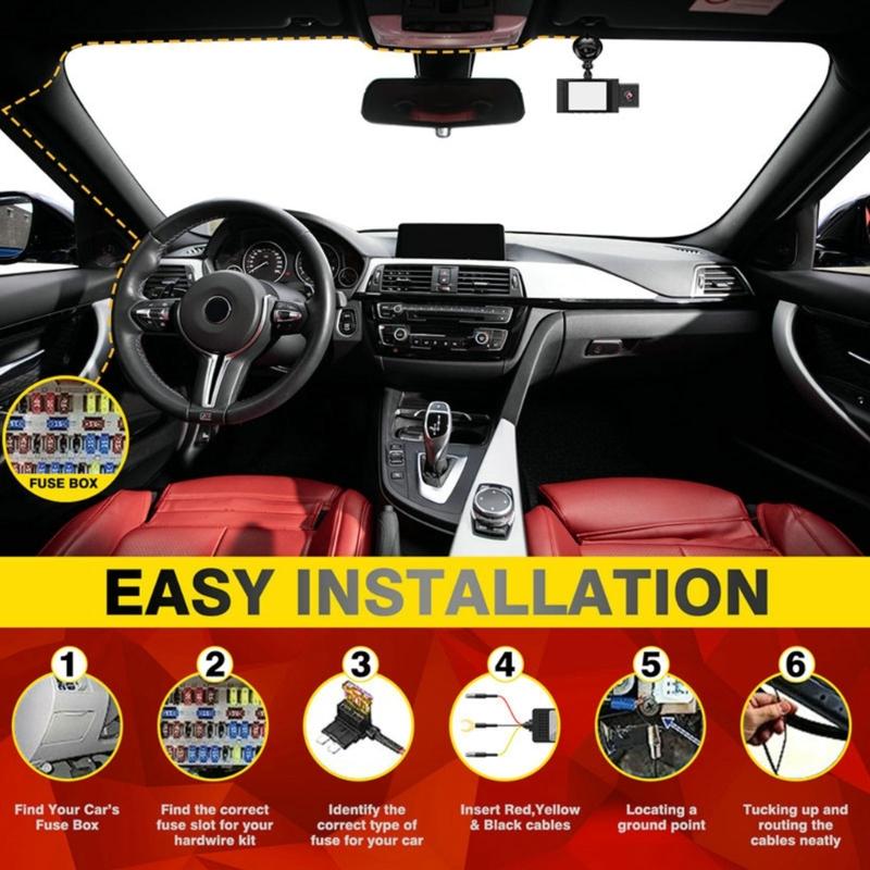 DashCam Hardwire Kit USB C Hard Wire Kit USB C Power Port for 24Hour Parking Monitoring Safe and Stable Power Supply