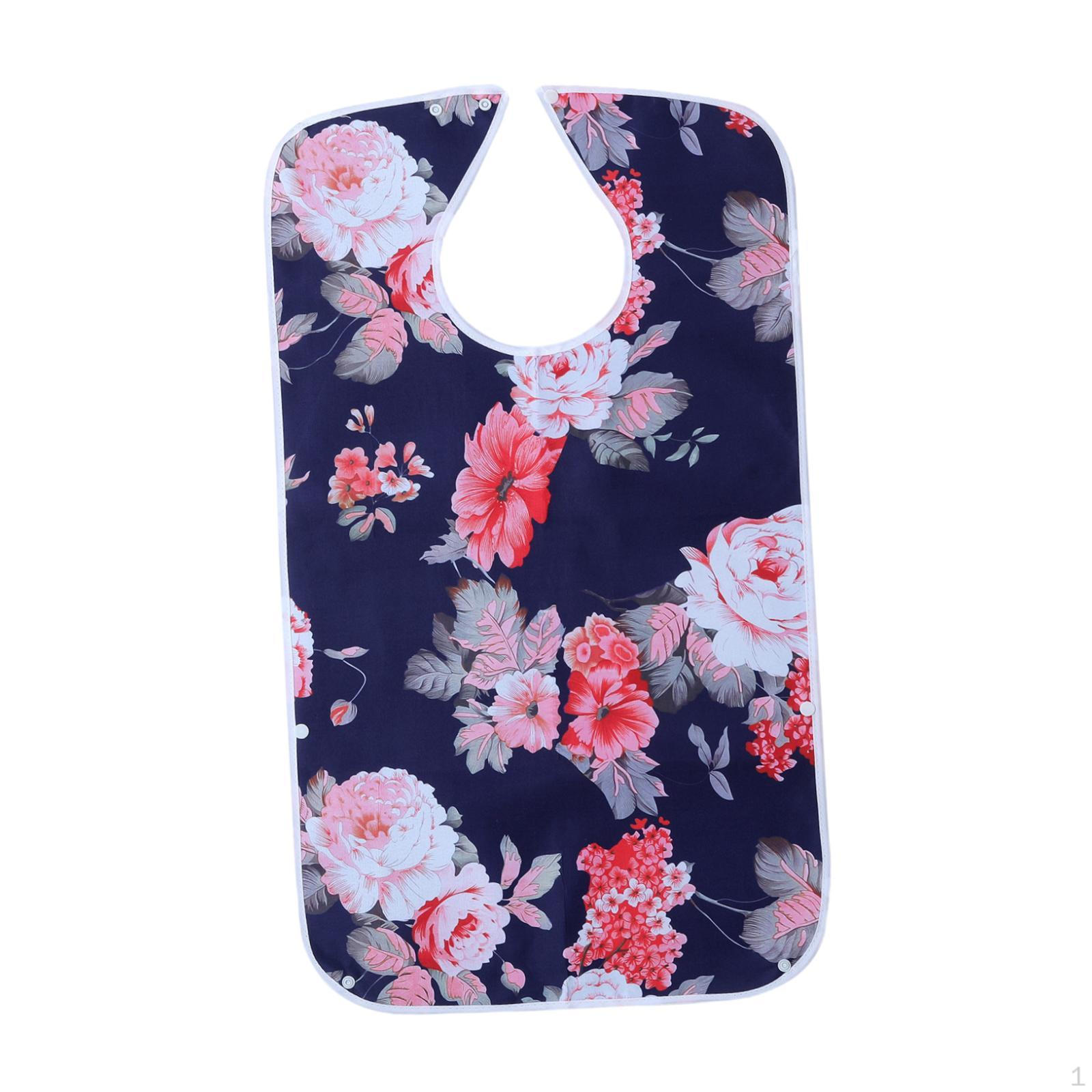 

Нагрудник для взрослых Защита одежды Удобный Машинная стирка Большой размер Складной Легкий 44x78см flower printed