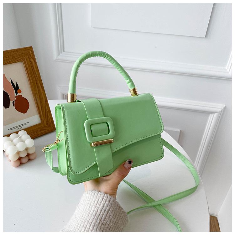 Internet Celebrity Crossbody Versatile Texture Handbag Korean Version Simple and Fashionable One Shoulder Texture Small Square Bag CLE