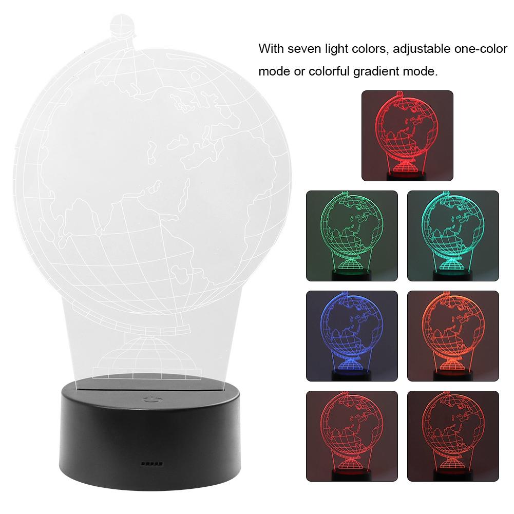 Mini Globusform Visuelle Optische Lampe 7 Farben LED Nachtlicht Heimdekoration Geschenk