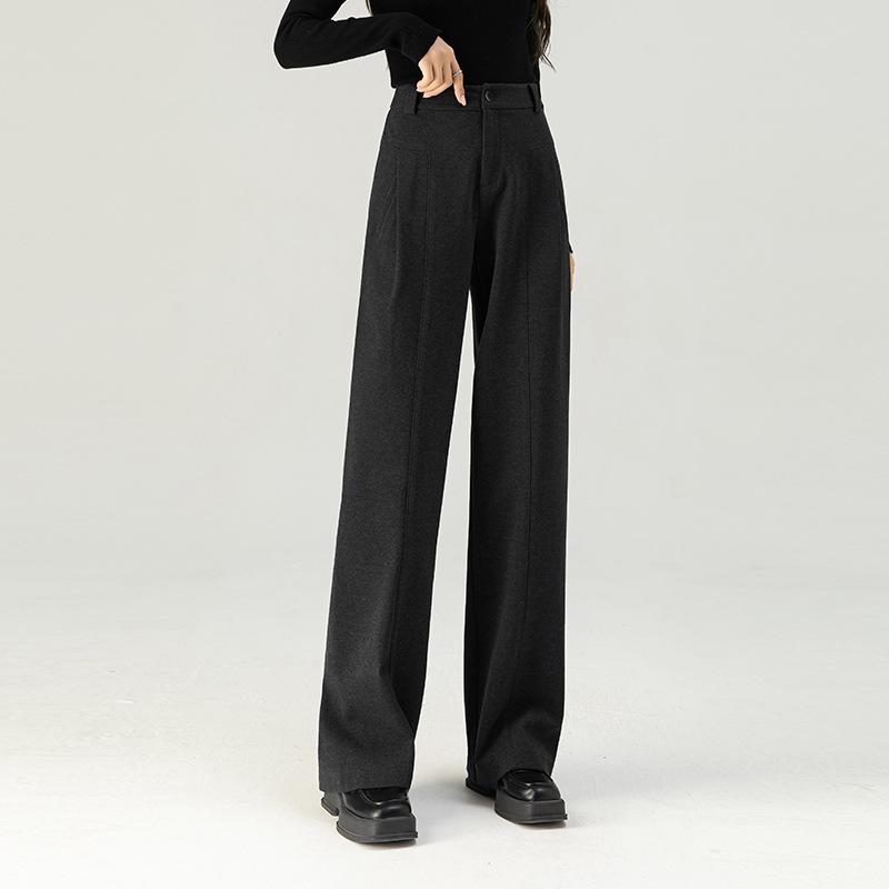2024 Herbst-Winter High Waist Wide Leg Verdickte Lässige Damen Hose - Vielseitig, Modisch, Schlankmachend und Locker für den Weg zur Arbeit