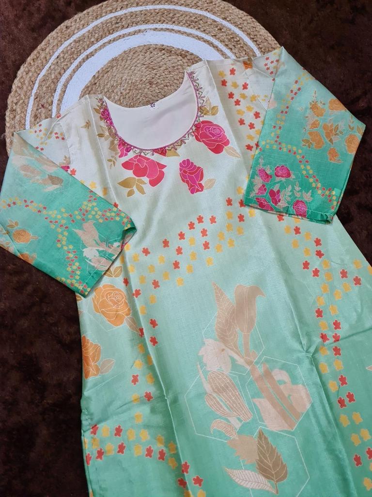 Women Designer Assam Silk Kurta Pant Dupatta Set Women Bollywood Top Tunic Kurti Salwar Suit