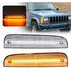 2 Stück Bernstein LED Seitenmarkierungsleuchten für 1997-2001 J'eep Cherokee XJ LED Blinker Blinkleuchten-Kit Klare Linse Frontstoßstange Begrenzungslicht OEM