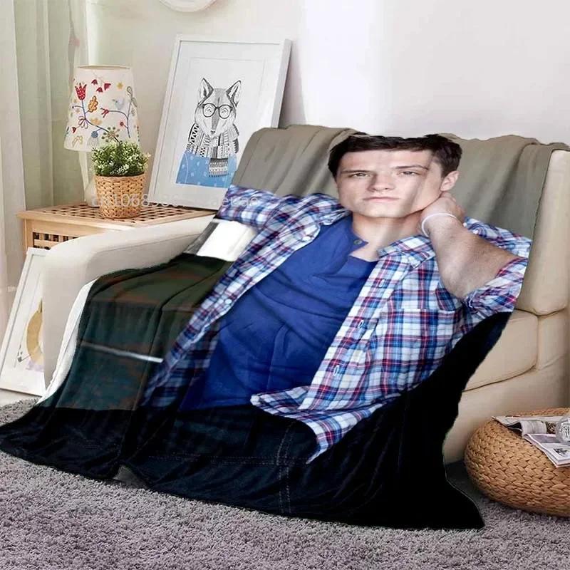 Josh Hutcherson Poster Printed Flannel Blanket Soft Comfortable Home Travel Bed Plush Birthday Gift Fans Gift