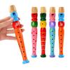 1 Pc Random Small Wooden Colorful Piccolo Flute for Kids Learning Rhythm Musical Instrument Early Education Music Sound Toys for Kids