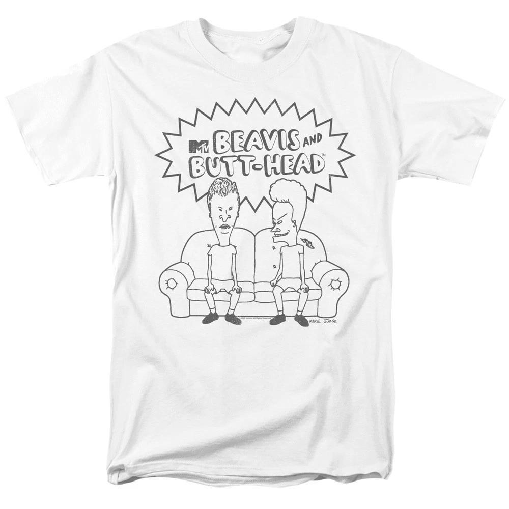 Beavis And Butthead - Couch Logo - Unisex Short Sleeve Children's T-shirt - White