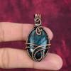Labradorite Pendant Copper Wire Wrapped Dainty Jewelry Handmade Gemstone Pendant