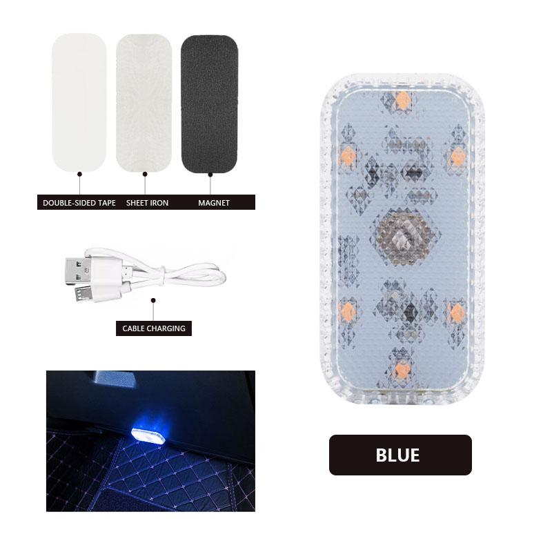 Mini Car Lighting LED Light Wireless Touch Light Interior Sensor Reading Lamp USB Charging Auto Roof Emergency Atmosphere Lamp