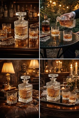 Bohemian Glass Crystal Decanter "Brittany