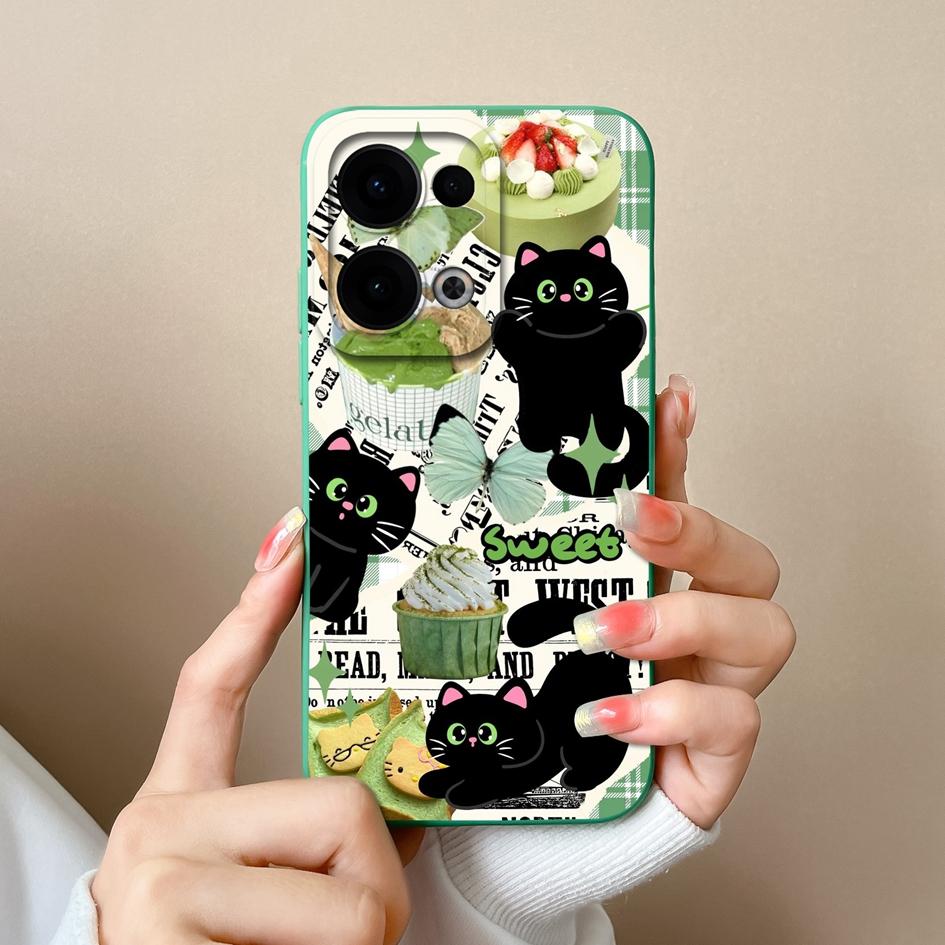 Pentru Oppo Reno13 Pro 12F Realme C75 Realme 14 Pro Plus F27 A3 NFC A40 A40m A60 Huse Drăguț Panda Broască Silicon Lichid Moale Anti-Alunecare Husă Pentru Oppo Carcasă