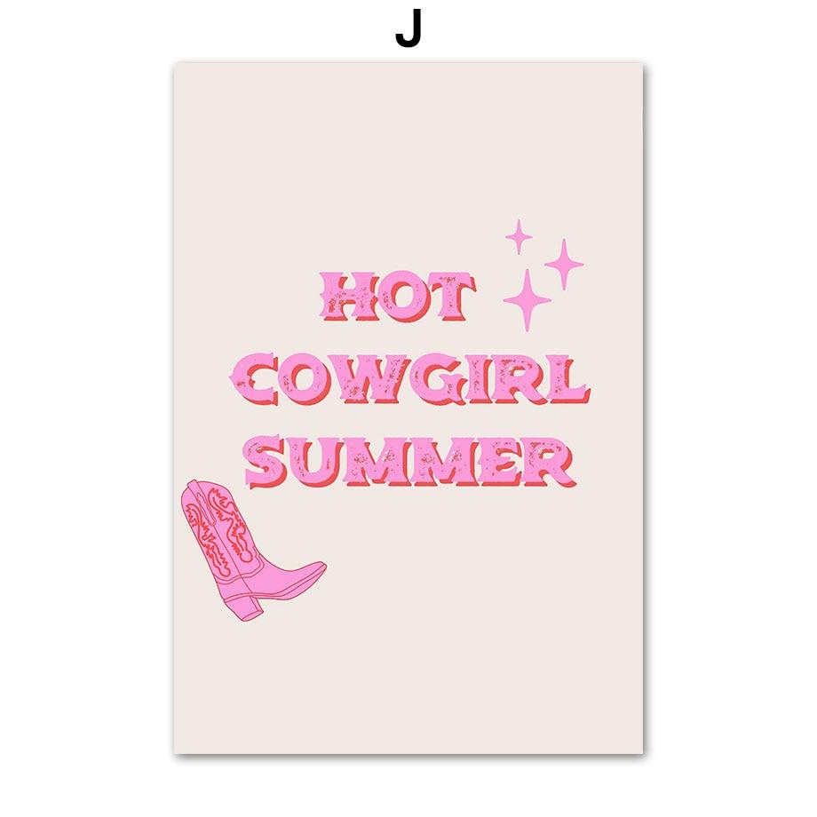 Vintage Cocktail Disco Cherry Aesthetics Poster and Printed Pink Wall Art Canvas Painting Room Nordic Home Decoration Mural