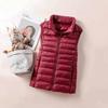 Ultralight Down Vest Women Sleeveless Jacket Female White Duck Down Waistcoat Female Warm Puffer Jacket Outwear M-8XL