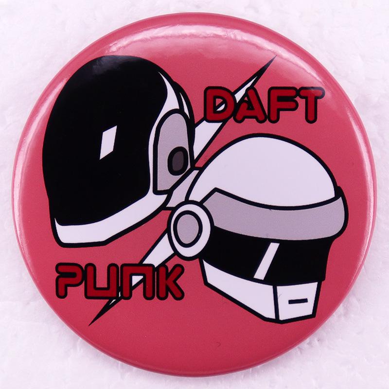 Daft Punk Music Band Tinplate Brooch Pin