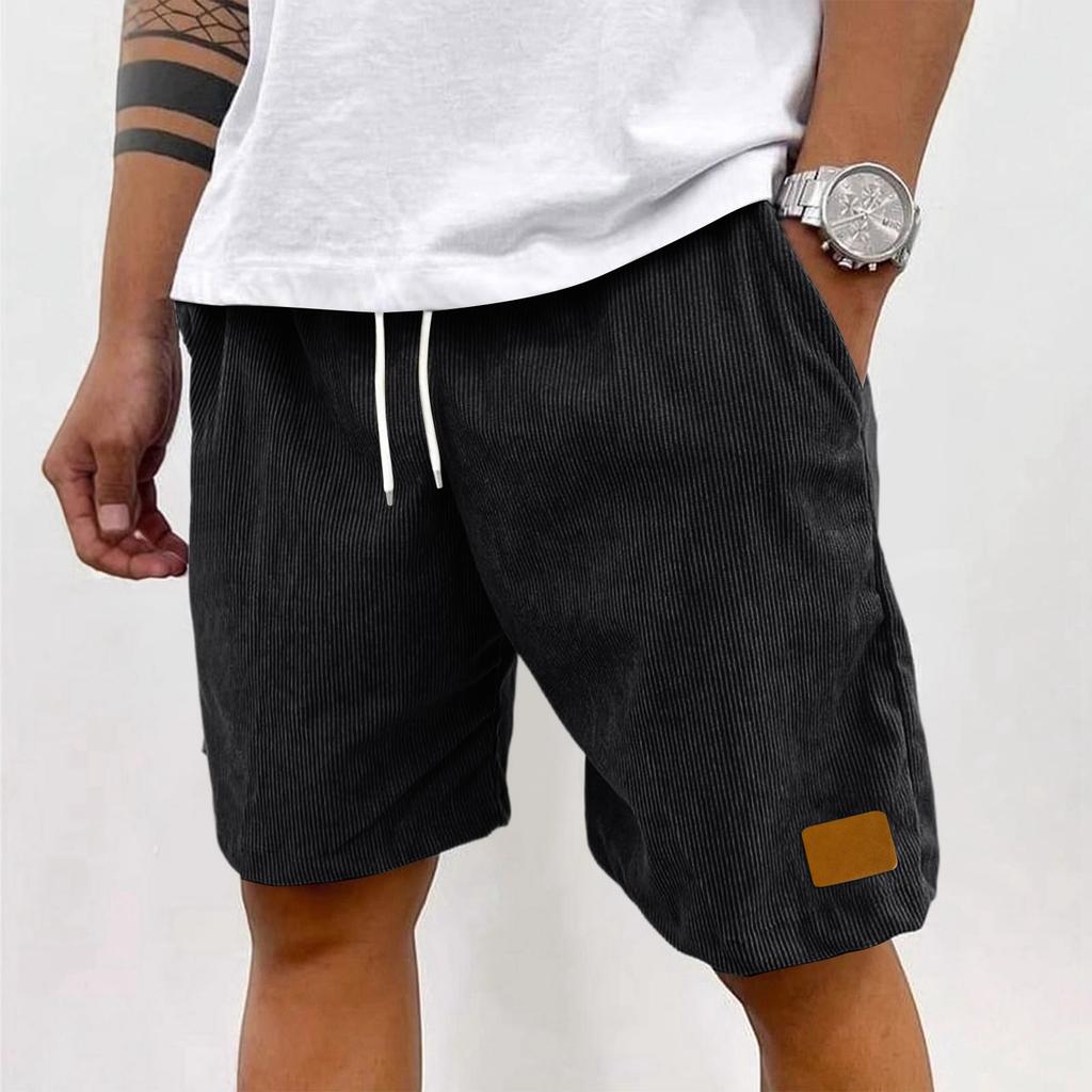 Mens Shorts Casual with Drawstring Waist Mens Cotton Shorts 5 Inch Inseam Shorts Men Comfortable Fit Mens Beach Shorts