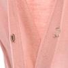 Rene Made In Japan Long Sleeve Long Knit Cardigan 36 Pink Women Used