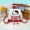 Hello Kitty Rot Kariert Kinder Schulrucksack Mit Atmungsaktiver Leinwand Für Den Kindergarten